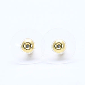 Very Good Condition CHANEL Earrings Hoop Earrings B22S Engraved Silver GP Rhinestone Weight Approx. 9.87g Used 4a003871