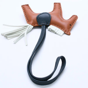 Very Good Condition HERMES Rodeo Charm PM Bag Charm Brown Green Light Green Veil Chypre Veil Fizz Agnomiro U Stamp Used 4a003876