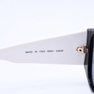 CHANEL Sunglasses Eyewear 05251 C0229 Coco Mark Side Logo Bicolor Black White Good Condition Used 4a004048