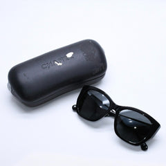 CHANEL Sunglasses Eyewear 5429 c.501/S4 Size 55□17 140 Coco Mark Black Acetate Good Condition Used 4a004024