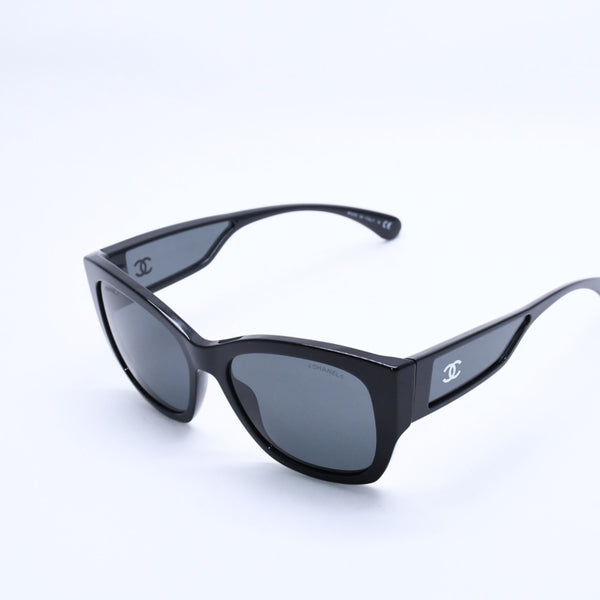 CHANEL Sunglasses Eyewear 5429 c.501/S4 Size 55□17 140 Coco Mark Black Acetate Good Condition Used 4a004024