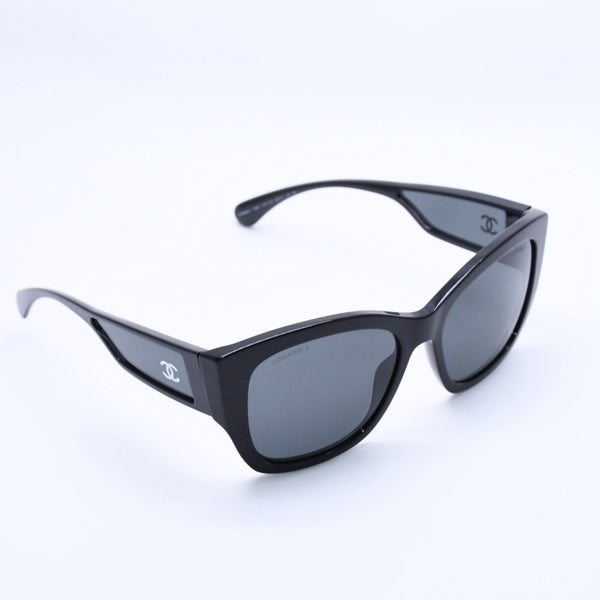 CHANEL Sunglasses Eyewear 5429 c.501/S4 Size 55□17 140 Coco Mark Black Acetate Good Condition Used 4a004024