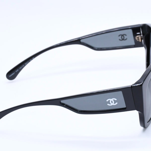 CHANEL Sunglasses Eyewear 5429 c.501/S4 Size 55□17 140 Coco Mark Black Acetate Good Condition Used 4a004024