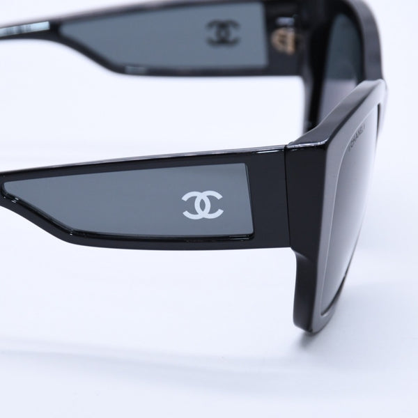 CHANEL Sunglasses Eyewear 5429 c.501/S4 Size 55□17 140 Coco Mark Black Acetate Good Condition Used 4a004024