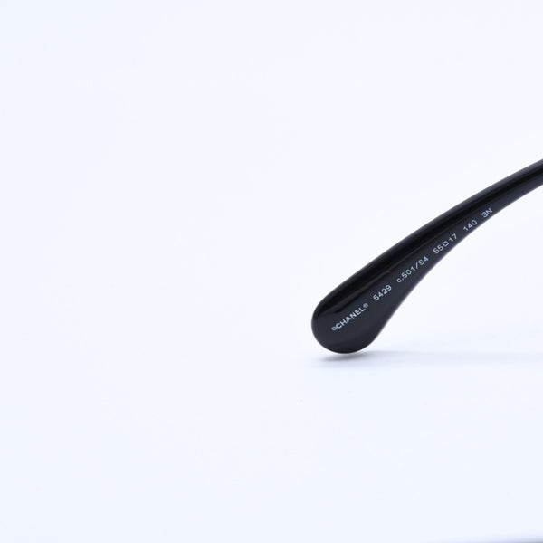 CHANEL Sunglasses Eyewear 5429 c.501/S4 Size 55□17 140 Coco Mark Black Acetate Good Condition Used 4a004024