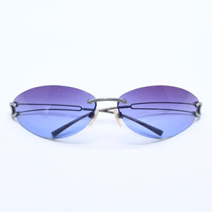 CHANEL Rimless Sunglasses Eyewear 4049 c.189/79 Size 70□14 120 Coco Mark Purple Good Condition Used 4a004040