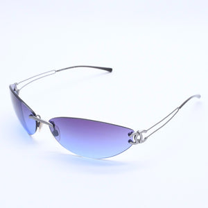 CHANEL Rimless Sunglasses Eyewear 4049 c.189/79 Size 70□14 120 Coco Mark Purple Good Condition Used 4a004040