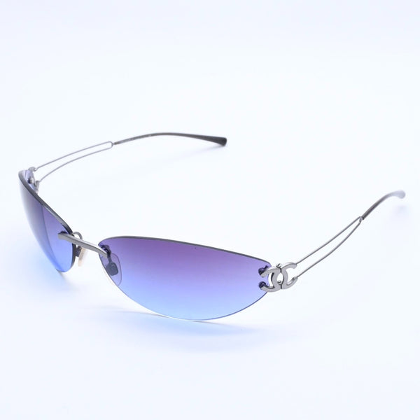 CHANEL Rimless Sunglasses Eyewear 4049 c.189/79 Size 70□14 120 Coco Mark Purple Good Condition Used 4a004040