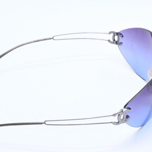 CHANEL Rimless Sunglasses Eyewear 4049 c.189/79 Size 70□14 120 Coco Mark Purple Good Condition Used 4a004040