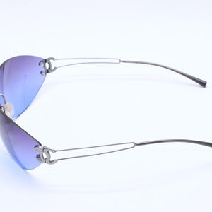 CHANEL Rimless Sunglasses Eyewear 4049 c.189/79 Size 70□14 120 Coco Mark Purple Good Condition Used 4a004040