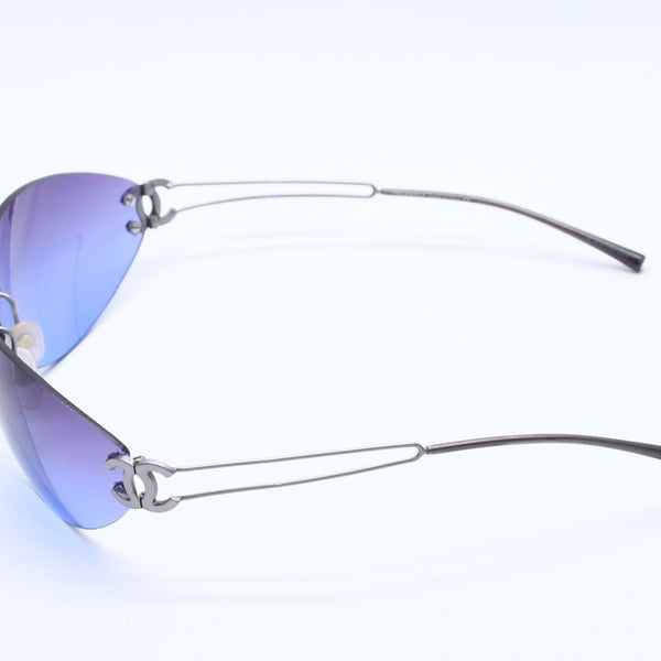 CHANEL Rimless Sunglasses Eyewear 4049 c.189/79 Size 70□14 120 Coco Mark Purple Good Condition Used 4a004040