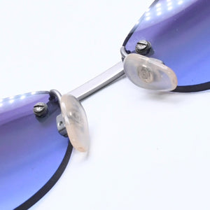 CHANEL Rimless Sunglasses Eyewear 4049 c.189/79 Size 70□14 120 Coco Mark Purple Good Condition Used 4a004040