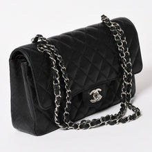画像をギャラリービューアに読み込む, 極美品 CHANEL シャネル マトラッセ25 Wフラップ Wチェーンショルダーバッグ 19番台 ココマーク キャビアスキン ブラック 中古 4a004054