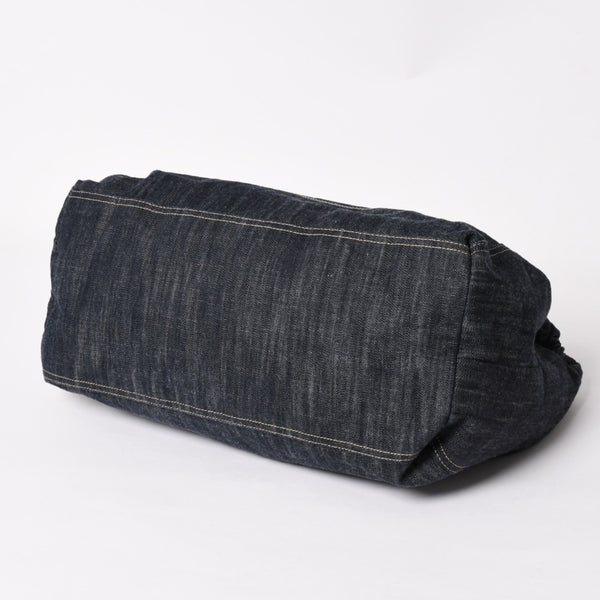 極美品 CHANEL シャネル COCO CABAS GM ココカバス GM チェーントートバッグ A35109 13番台 ココマーク スパークリングデニム 中古 4a004055