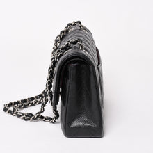 画像をギャラリービューアに読み込む, 極美品 CHANEL シャネル マトラッセ25 Wフラップ Wチェーンショルダーバッグ 19番台 ココマーク キャビアスキン ブラック 中古 4a004054