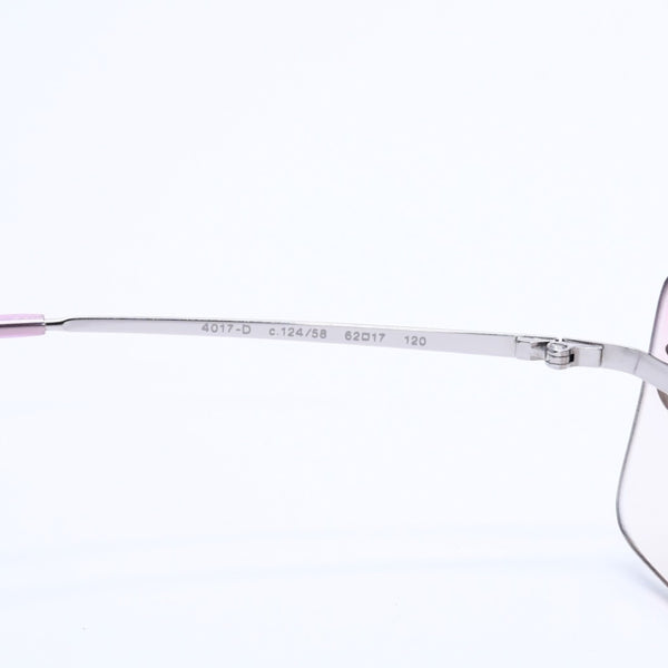 Very Good Condition CHANEL Rimless Sunglasses Eyewear 4017-D c.124/58 Size 62□17 120 Coco Mark Rhinestone Pink Used 4a004051