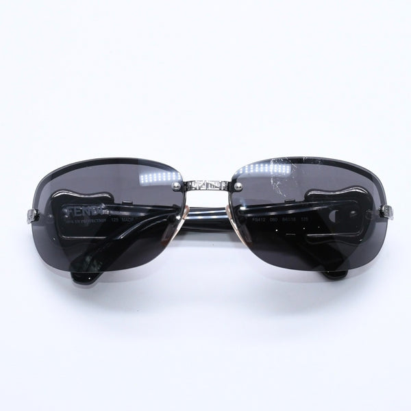 FENDI Half Rim Sunglasses Eyewear FS412 060 Size 64□16 125 Belt Temple Black Good Condition Used 4a004161