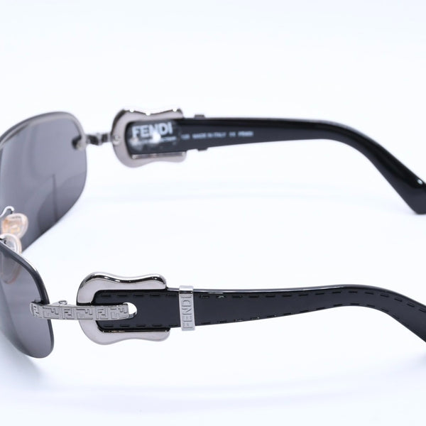FENDI Half Rim Sunglasses Eyewear FS412 060 Size 64□16 125 Belt Temple Black Good Condition Used 4a004161