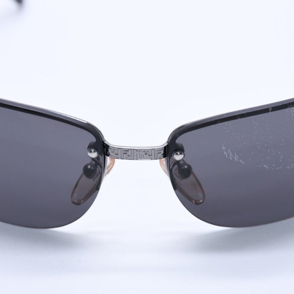 FENDI Half Rim Sunglasses Eyewear FS412 060 Size 64□16 125 Belt Temple Black Good Condition Used 4a004161