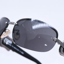 画像をギャラリービューアに読み込む, FENDI フェンディ ハーフリム サングラス アイウェア FS412 060 サイズ64□16 125 ベルトテンプル ブラック 美品 中古 4a004161