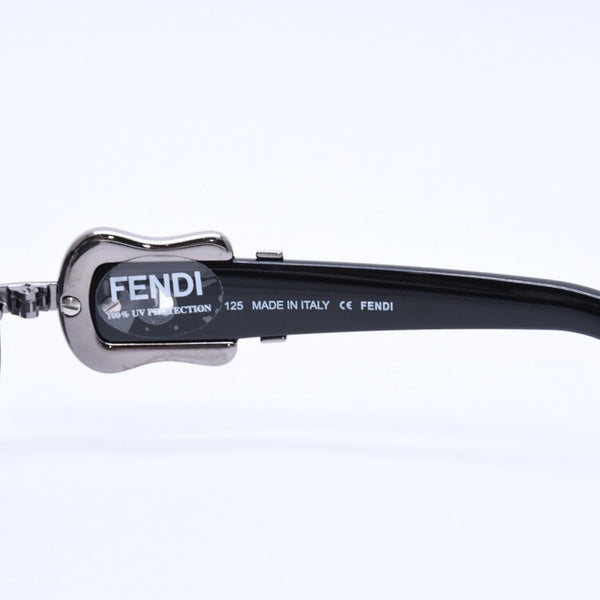 FENDI Half Rim Sunglasses Eyewear FS412 060 Size 64□16 125 Belt Temple Black Good Condition Used 4a004161