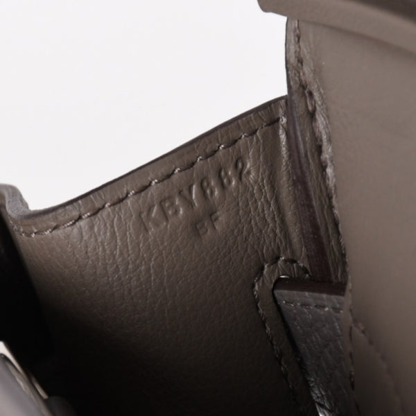 Like new Hermes Kelly Akkado PM K engraved one shoulder bag Grimeyer Togo Silver hardware Used 4a004063