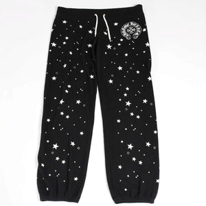 CHROME HEARTS クロムハーツ ホースシュー スタープリント スウェットパンツ CHクロス ドット柄 ブラック Mサイズ 美品 中古 4a004067