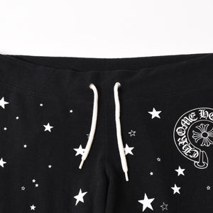CHROME HEARTS クロムハーツ ホースシュー スタープリント スウェットパンツ CHクロス ドット柄 ブラック Mサイズ 美品 中古 4a004067