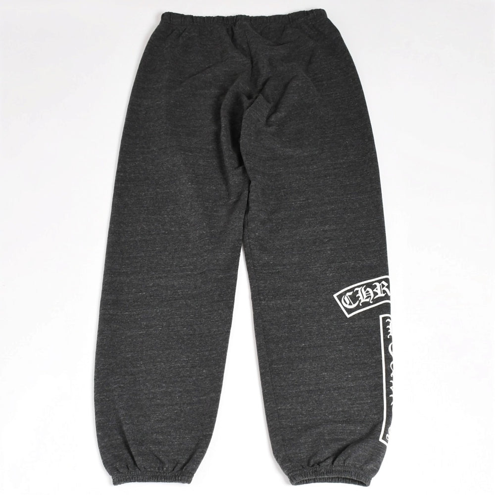 CHROME HEARTS クロムハーツ ロゴ入りスウェットパンツ CHロゴ BSフレア スクロールラベル Tバー ダークグレー Mサイズ フリース生地 美品 中古 4a004097