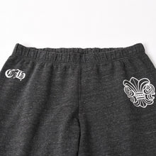 画像をギャラリービューアに読み込む, CHROME HEARTS クロムハーツ ロゴ入りスウェットパンツ CHロゴ BSフレア スクロールラベル Tバー ダークグレー Mサイズ フリース生地 美品 中古 4a004097
