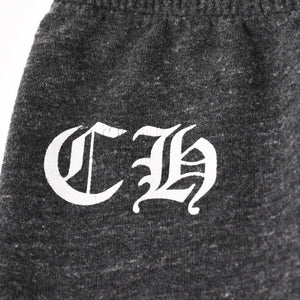 CHROME HEARTS Chrome Hearts Logo Sweatpants CH Logo BS Flare Scroll Label T Bar Dark Gray M Size Fleece Fabric Good Condition Used 4a004097