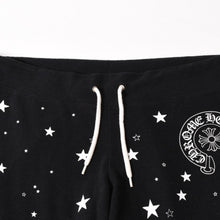 画像をギャラリービューアに読み込む, CHROME HEARTS クロムハーツ ホースシュー スタープリント スウェットパンツ CHクロス ドット柄 ブラック Mサイズ 美品 中古 4a004067