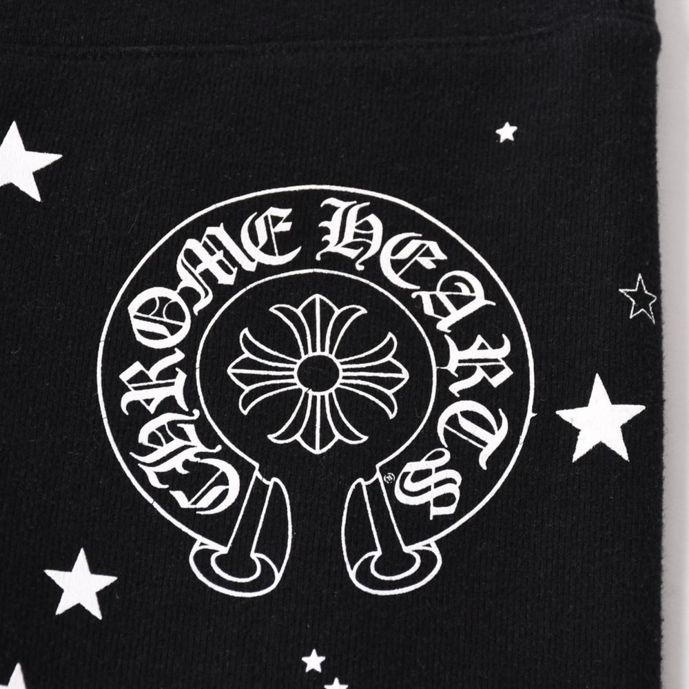 CHROME HEARTS Horseshoe Star Print Sweatpants CH Cross Dot Pattern Black M Size Good Condition Used 4a004067