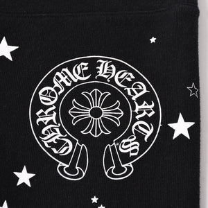 CHROME HEARTS クロムハーツ ホースシュー スタープリント スウェットパンツ CHクロス ドット柄 ブラック Mサイズ 美品 中古 4a004067