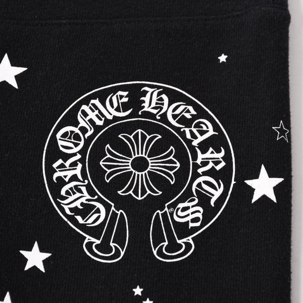 CHROME HEARTS クロムハーツ ホースシュー スタープリント スウェットパンツ CHクロス ドット柄 ブラック Mサイズ 美品 中古 4a004067