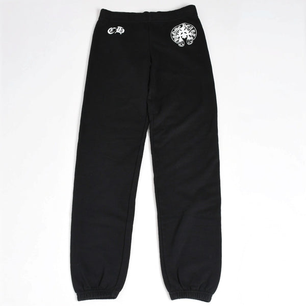 CHROME HEARTS クロムハーツ ホースシュー ロゴ スウェットパンツ CHロゴ セメタリークロス ブラック ジョガーパンツ XSサイズ 美品 中古 4a004078