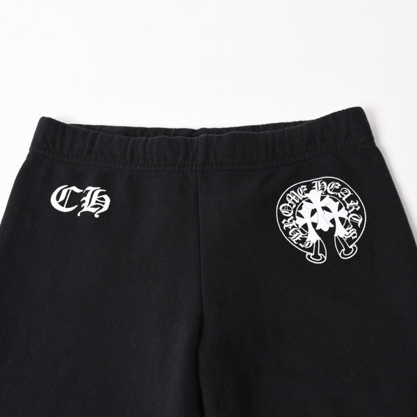 CHROME HEARTS クロムハーツ ホースシュー ロゴ スウェットパンツ CHロゴ セメタリークロス ブラック ジョガーパンツ XSサイズ 美品 中古 4a004078