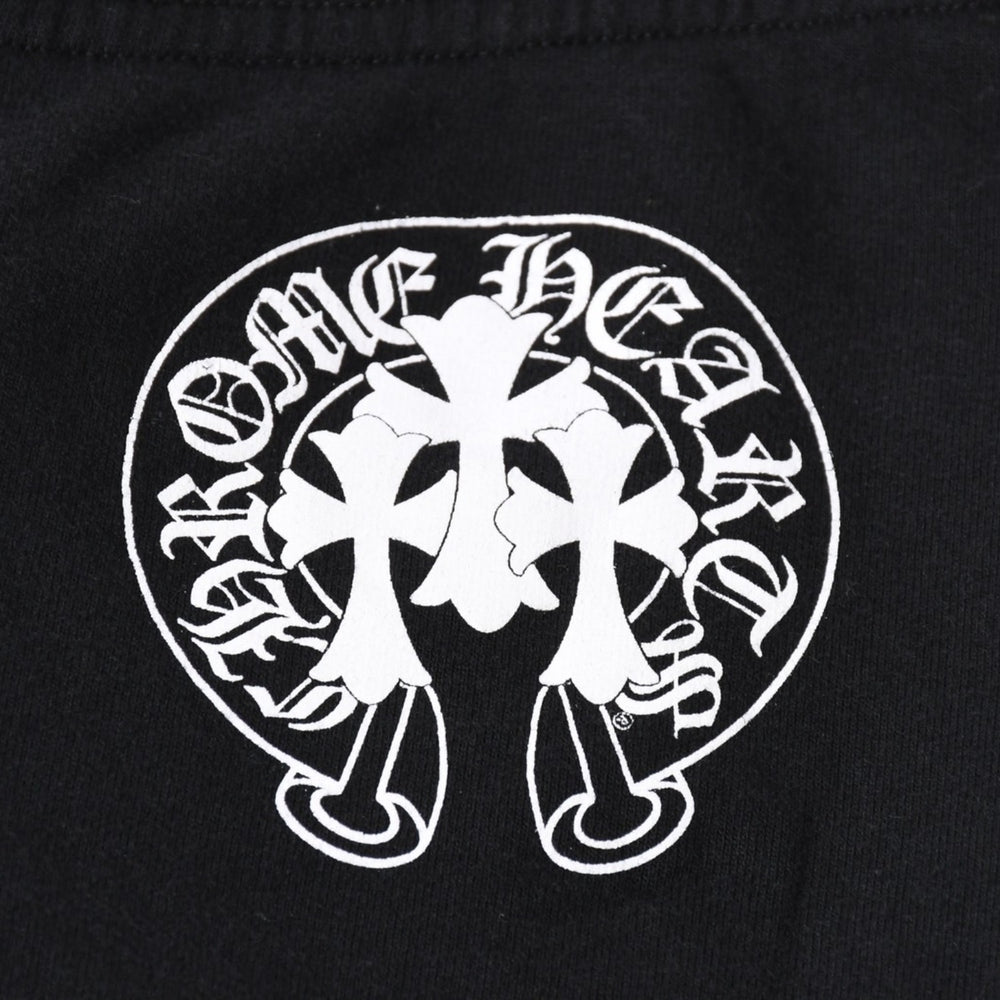 CHROME HEARTS Horseshoe Logo Sweatpants CH Logo Cemetery Cross Black Jogger Pants XS Size Good Condition Used 4a004078