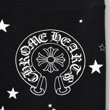 画像をギャラリービューアに読み込む, CHROME HEARTS クロムハーツ ホースシュー スタープリント スウェットパンツ CHクロス ドット柄 ブラック Mサイズ 美品 中古 4a004067