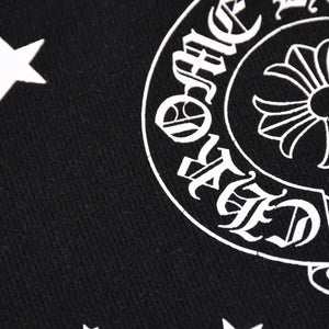 CHROME HEARTS クロムハーツ ホースシュー スタープリント スウェットパンツ CHクロス ドット柄 ブラック Mサイズ 美品 中古 4a004067