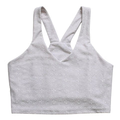 極美品 CHROME HEARTS クロムハーツ リブタンクトップ ノースリーブ CHプラス CH総柄 ホースシュー 23ss グレー 中古 4a004116
