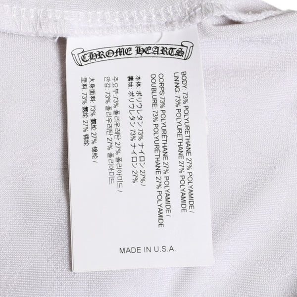 極美品 CHROME HEARTS クロムハーツ リブタンクトップ ノースリーブ CHプラス CH総柄 ホースシュー 23ss グレー 中古 4a004116