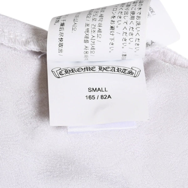 極美品 CHROME HEARTS クロムハーツ リブタンクトップ ノースリーブ CHプラス CH総柄 ホースシュー 23ss グレー 中古 4a004116