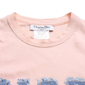 Christian Dior クリスチャンディオール デニムロゴ ノースリーブ タンクトップ ガリアーノ期 3P16155302 デニム サイズ36 美品 中古 4a004068