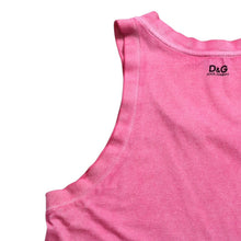 Load image into Gallery viewer, 極美品 DOLCE&amp;GABBANA ドルチェアンドガッバーナ ドルガバ D&amp;G タンクトップ シャツ プリント ピンク 中古 4a004144