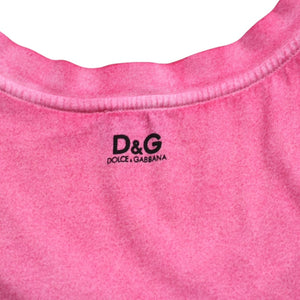 Extremely beautiful item DOLCE&GABBANA Dolce &amp; Gabbana D&G Tank top shirt, printed, pink, used, 4a004144