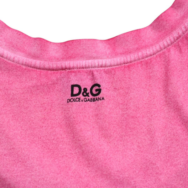 Extremely beautiful item DOLCE&GABBANA Dolce &amp; Gabbana D&G Tank top shirt, printed, pink, used, 4a004144
