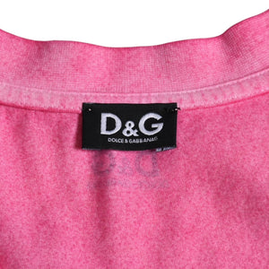 Extremely beautiful item DOLCE&GABBANA Dolce &amp; Gabbana D&G Tank top shirt, printed, pink, used, 4a004144