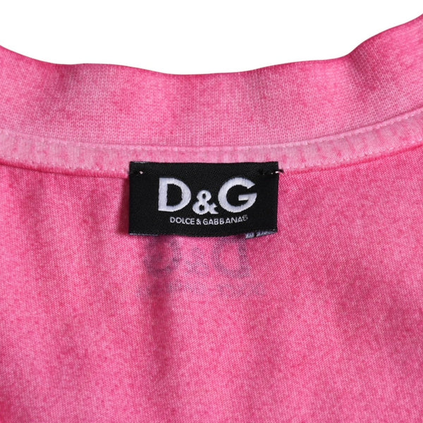 Extremely beautiful item DOLCE&GABBANA Dolce &amp; Gabbana D&G Tank top shirt, printed, pink, used, 4a004144