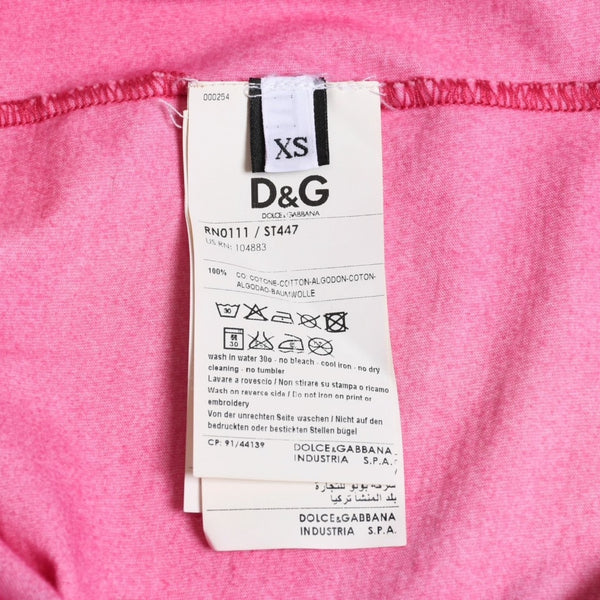 Extremely beautiful item DOLCE&GABBANA Dolce &amp; Gabbana D&G Tank top shirt, printed, pink, used, 4a004144